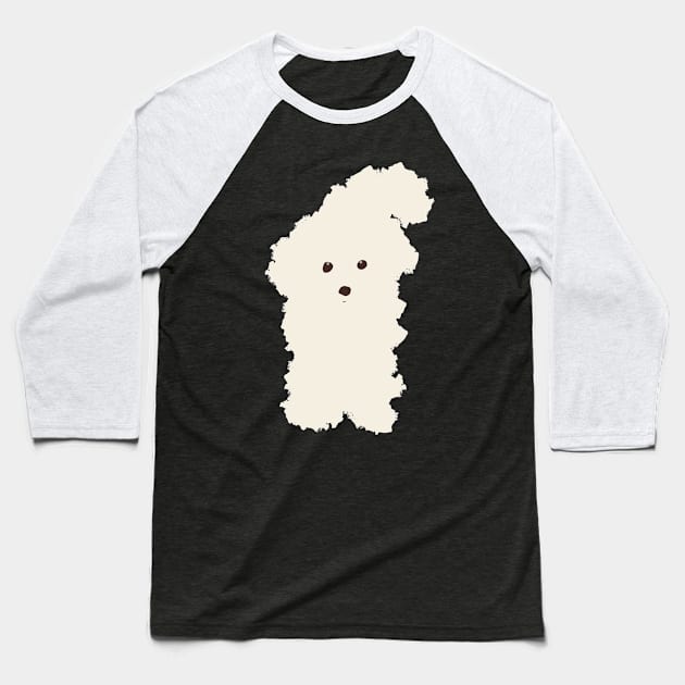 Maltipoo Dog Baseball T-Shirt by PatternbyNOK